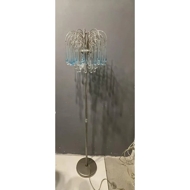 Waterfall Murano Glass Floor Lamp, 1960s For Sale - Image 7 of 12