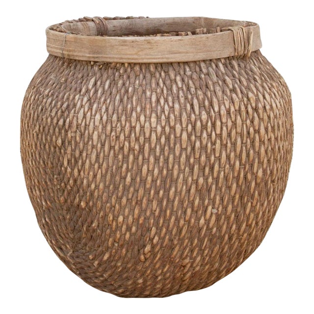 Asian Woven Fruit Basket For Sale