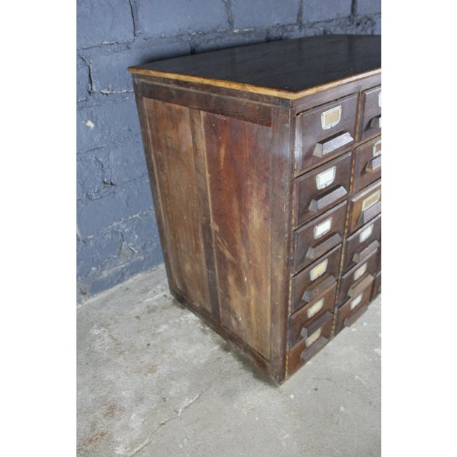 24-Drawer Trade Furniture with Label Holder, 1940s For Sale - Image 3 of 7