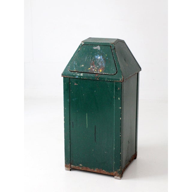 Mid Century Industrial Waste Bin For Sale - Image 16 of 18