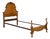 Art Deco English Burr Walnut Vono Bedstead Frame Queen Anne, 1930s For Sale