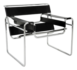 Mid-Century Modern Black Wassily B3 Chair by Marcel Brauer, 1990s
