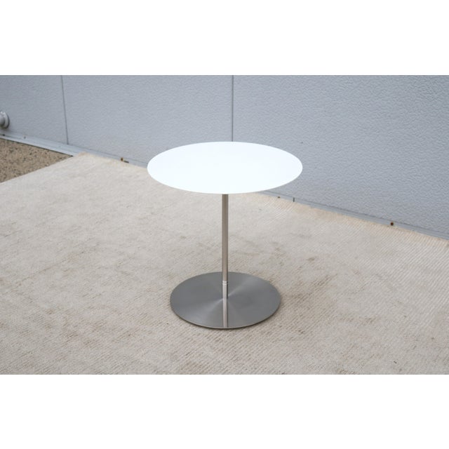 Metal Minimalist Jephson Robb for Bernhardt Design Quiet Round Occasional Side Table For Sale - Image 7 of 18