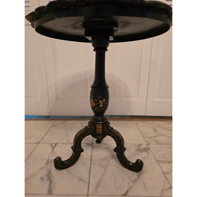 Mid Century Era Exotic Shell Flip Top Table For Sale - Image 9 of 11