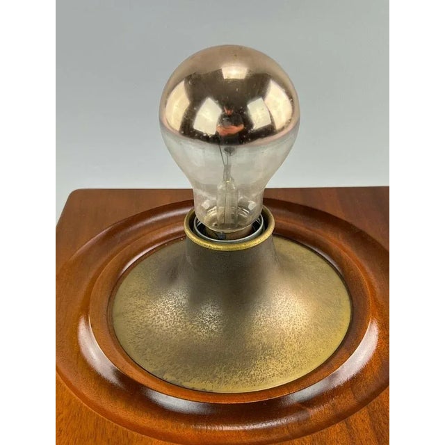 Mid-Century Modern Mid-Century Space Age Wall Lamp in Wood & Metal, 1960s & 1970s For Sale - Image 3 of 7