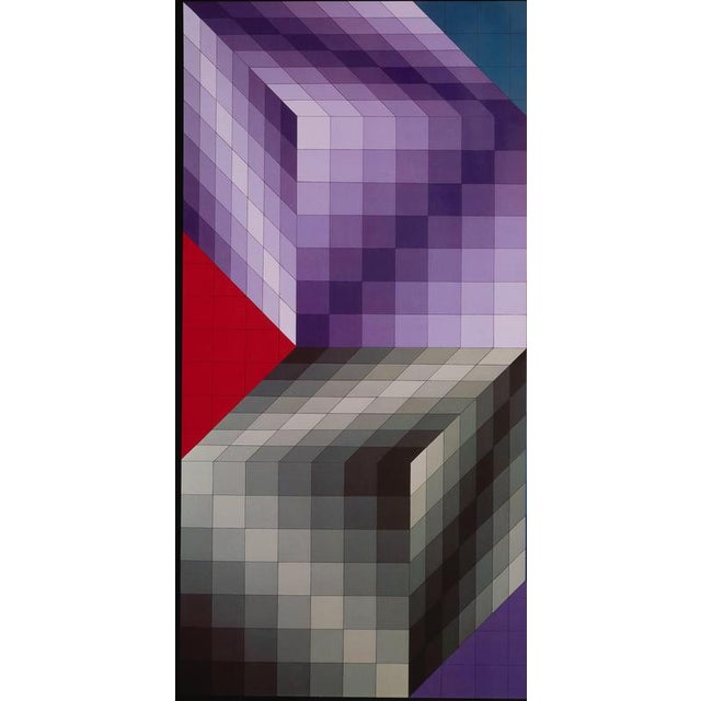 Modern Victor Vasarely, KUB STRI, Photogravure For Sale - Image 3 of 5