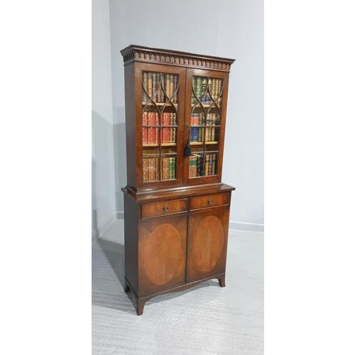 Vintage Mahogany Bookcase For Sale - Image 3 of 11
