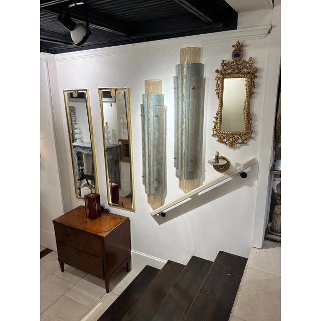 Pair of Large-Scale Modern Layered Murano Glass Sconces For Sale In Dallas - Image 6 of 7