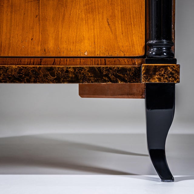 Wood Biedermeier Chest of Drawers with Burl Veneer, Southern Germany, 1820 For Sale - Image 7 of 10