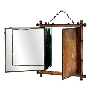 19th Century Chinoiserie Triptych Mirror For Sale