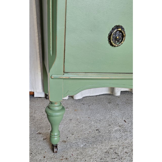 Green Vintage Green Dresser, 1930, Boho, Eclectic Style For Sale - Image 8 of 11