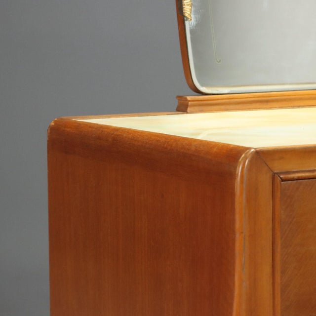 Vintage Dresser in Mahogany with Glass Top, 1950s For Sale - Image 5 of 11