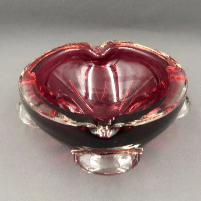1950s Red Murano Glass Ashtray, Italy, 1950s For Sale - Image 5 of 8