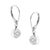 Contemporary .925 Sterling Silver 1/10 Cttw Bezel-Set Round-Cut Diamond Accent Dangle Earring (I-J Color, I3 Clarity) For Sale - Image 3 of 5