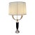 1990s Ruhlmann Style Art Deco Black & Silver Candelabra Form Table Lamp 1 of 2 For Sale