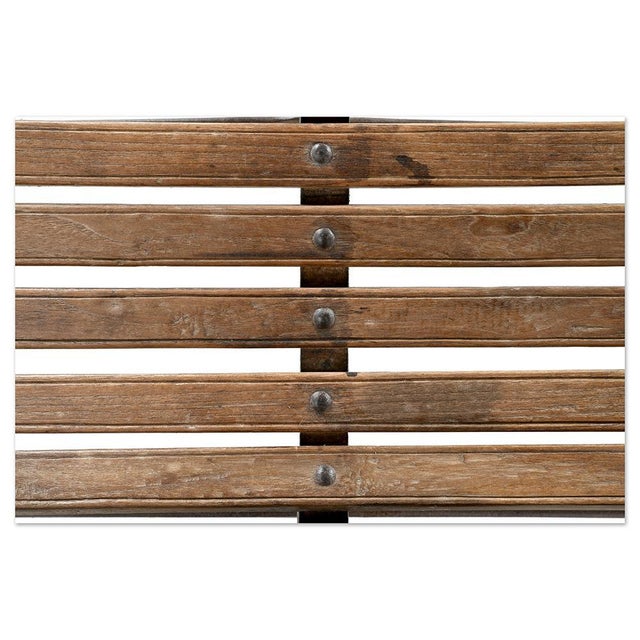 Outdoor Bench in Solid Wood and Iron For Sale - Image 6 of 8