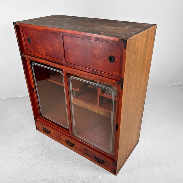 Vintage Shōwa Cha Tansu Japanese Tea Cabinet, 1970s For Sale - Image 12 of 18