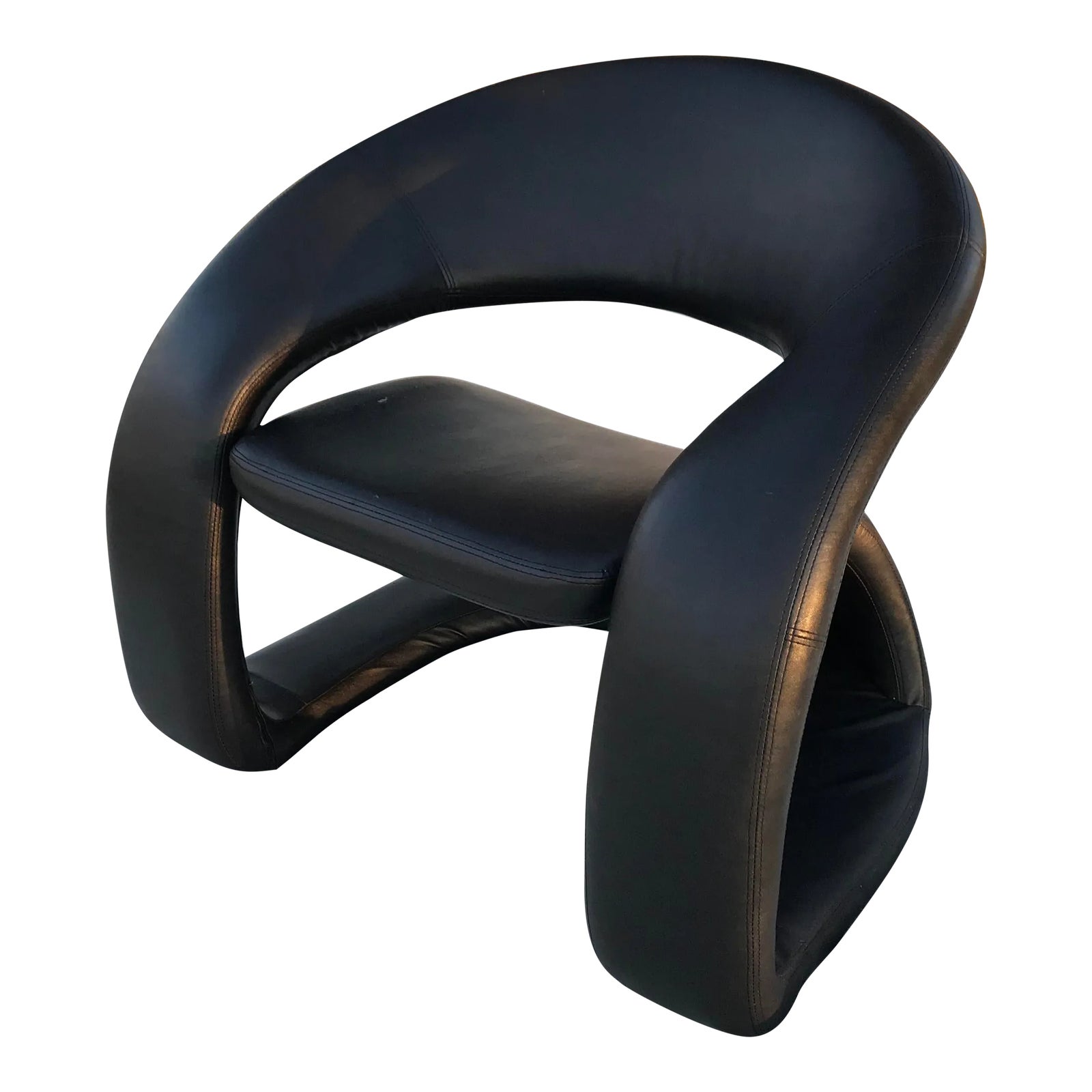 椅子 vintage 90's Postmodern Chair 1990s Postmodern Multi Composed Clam Shell Barrel Chair. For