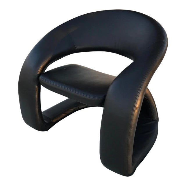 1990s Postmodern Sculptural Cantilever Tongue Chair | Chairish