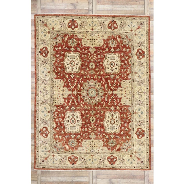 Brick Red Vintage Pakistani Rug - 08'11 X 12'00 For Sale - Image 8 of 9