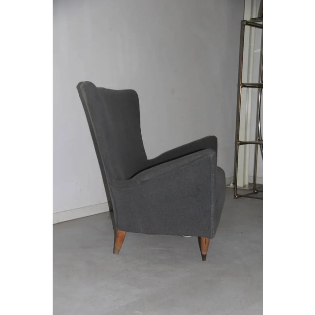 Mid-Century Italian Grey Sofa, 1950s For Sale - Image 4 of 8