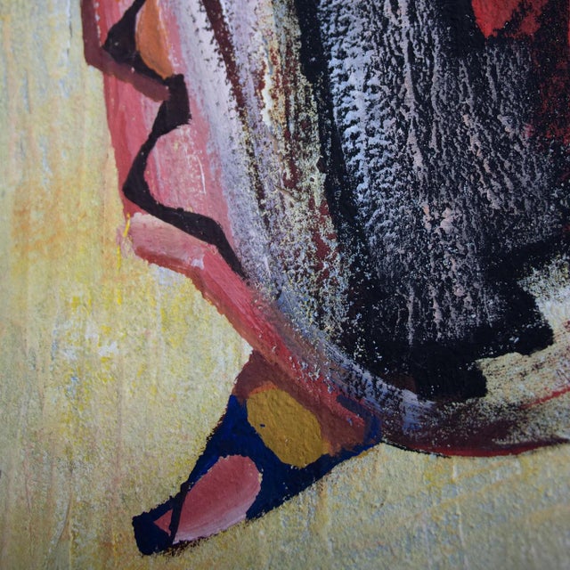 Alejandro Giner Marco, Woman with Flute, 1980s, Oil on Board For Sale - Image 4 of 8