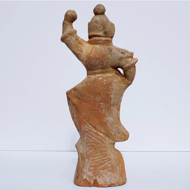 Tang Dynasty Painted Terracotta Sculpture of a Lokapala For Sale - Image 4 of 8