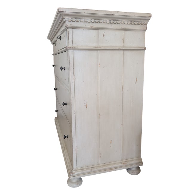 American Restoration Hardware St James 5-Drawer Dresser in Antique White For Sale - Image 3 of 10