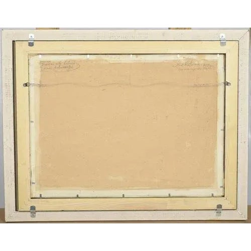 Modern Trokai Castle in Lithuania Before Restoration, 1970s, Oil Painting For Sale - Image 3 of 4