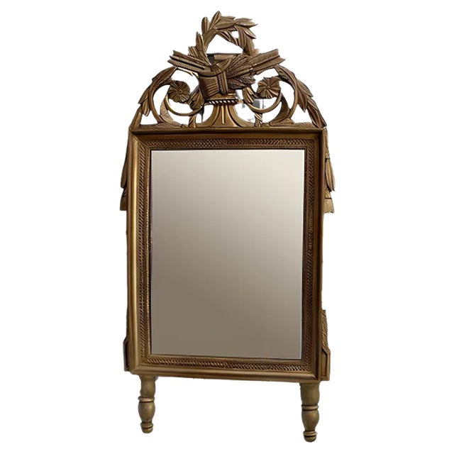Golden Wood Louis XVI Style Mirror, 19th Century For Sale