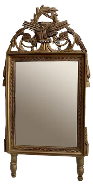Golden Wood Louis XVI Style Mirror, 19th Century