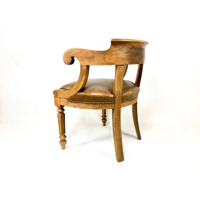Louis Philippe Office Chair in Oak, 1800s For Sale - Image 13 of 16