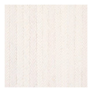 Schumacher Braided Buri Wallpaper in Ivory For Sale