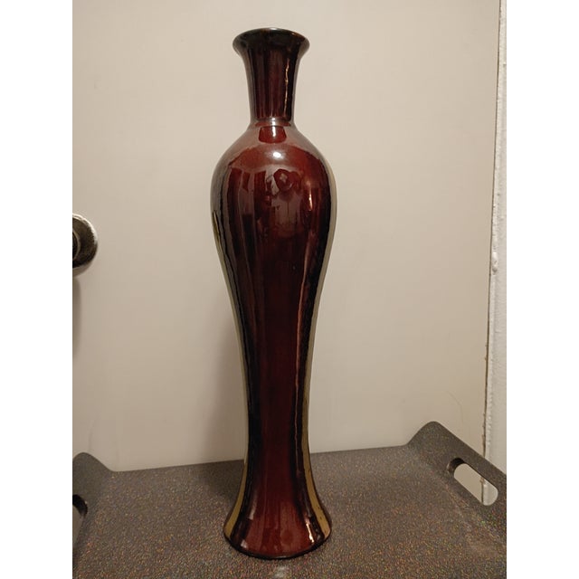 Ceramic 1960s F-044 Burgandy & Gold For Sale - Image 7 of 9