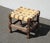 Rustic Vintage Rustic Spanish Style Stool Bench With Leather Straps For Sale - Image 3 of 12