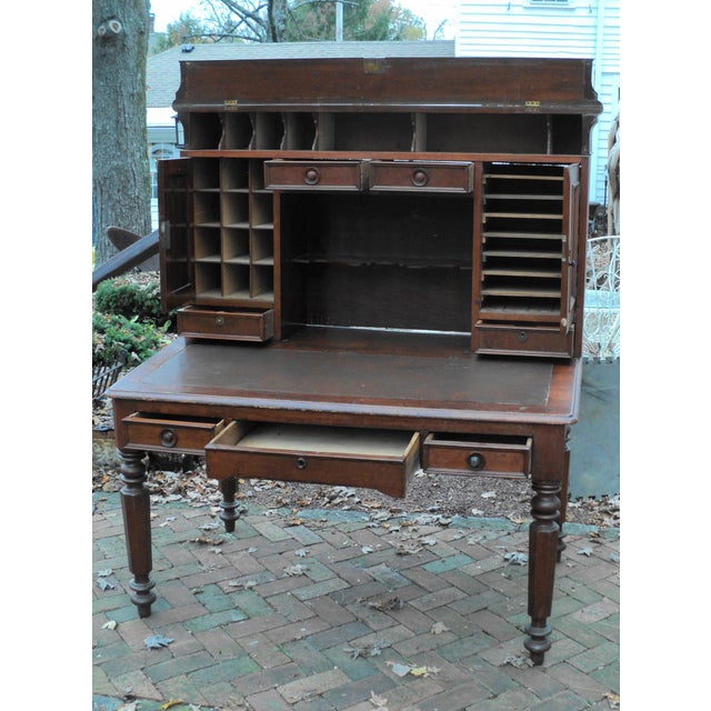 Antique Texas J. W. Hannig Railroad Station Desk Chairish