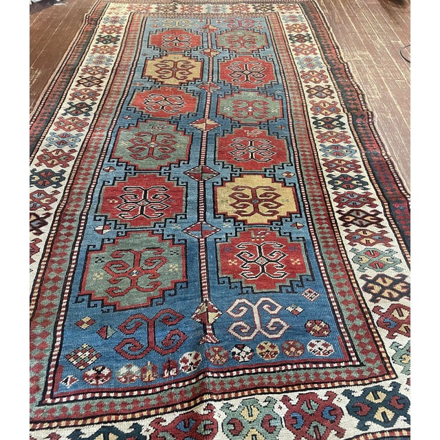 Textile Antique Caucasian Kazak Carpet For Sale - Image 7 of 8