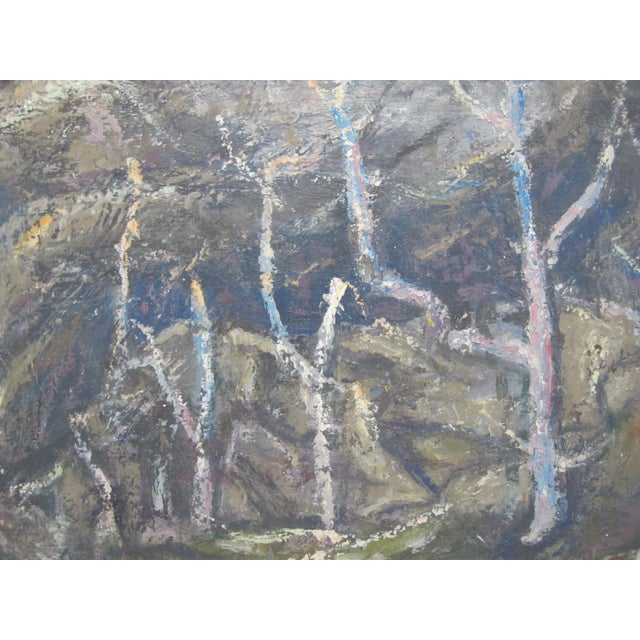 Amanda Snyder Pacific Nw Abstract Trees Landscape Oil Painting on Panel For Sale - Image 4 of 7