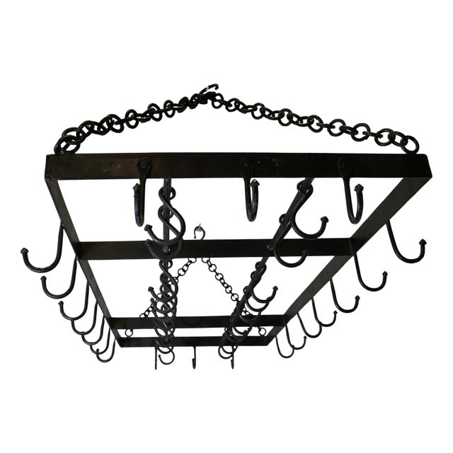 Large French Iron Pot Hanger, 1960s For Sale