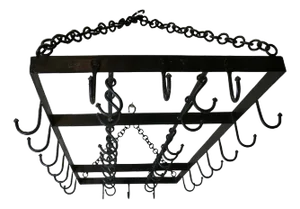 Large French Iron Pot Hanger, 1960s