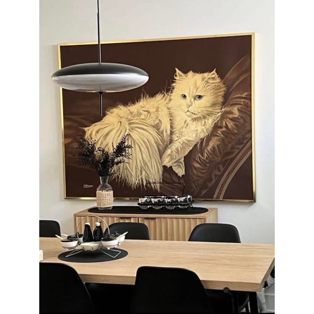 Transform any room with this showstopping oversized Letterman Studios Persian cat painting — a true icon of 1970s luxe...