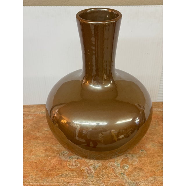 Martino Interiors Contemporary Ceramic Bottle Vase For Sale - Image 11 of 12