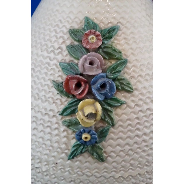 20th Century Ceramic Vase with Flowers in Relief from the Ilsa Factory, Albisola, Italy, 1920s For Sale - Image 15 of 18