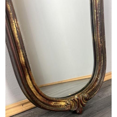 Vintage French Style Carved Wall Mirror with Ornate Wall Frame For Sale - Image 3 of 7