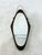 Shield Oval Wall Mirror in Teak, Rope, and Leather, Italy, 1960s For Sale - Image 4 of 11