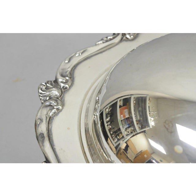 Metal Vintage Eton Victorian Silver Plated Large Oval Covered Warming Dish Platter For Sale - Image 7 of 18