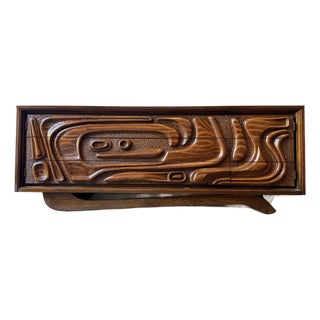 Rare MCM Pulaski Contour 70 Witco Tiki Style 1960s Credenza For Sale