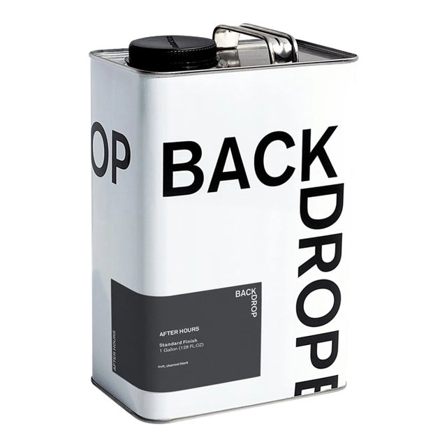 BACKDROP Standard Finish Interior Paint in After Hours (Soft, Charcoal Black) - 1 Gallon For Sale