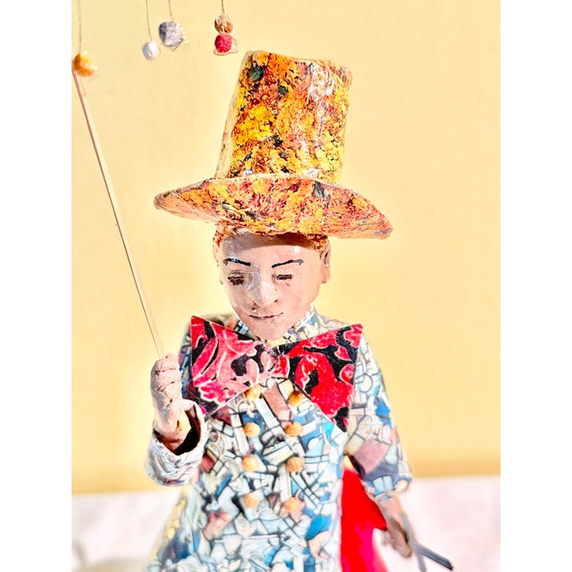Patrick Davis American Outsider Folk Art figurine. Made of paper-mache. Colorful and vibrant- a collectors piece. This is...