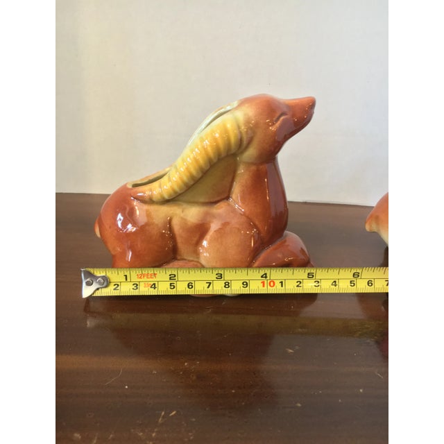 Ceramic 1960s Mid Century Usa Pottery Gazelle Planter Vases - a Pair For Sale - Image 7 of 10